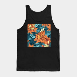 Watercolor Seamless Floral Pattern | Hand Painted Tank Top